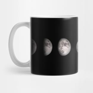 Moon Phases Horizontal Lunar Phases Celestial Design Mug